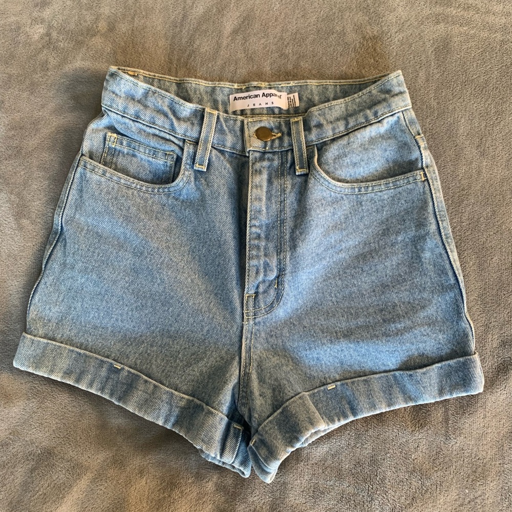 American Apparel Women's Blue Denim Shorts